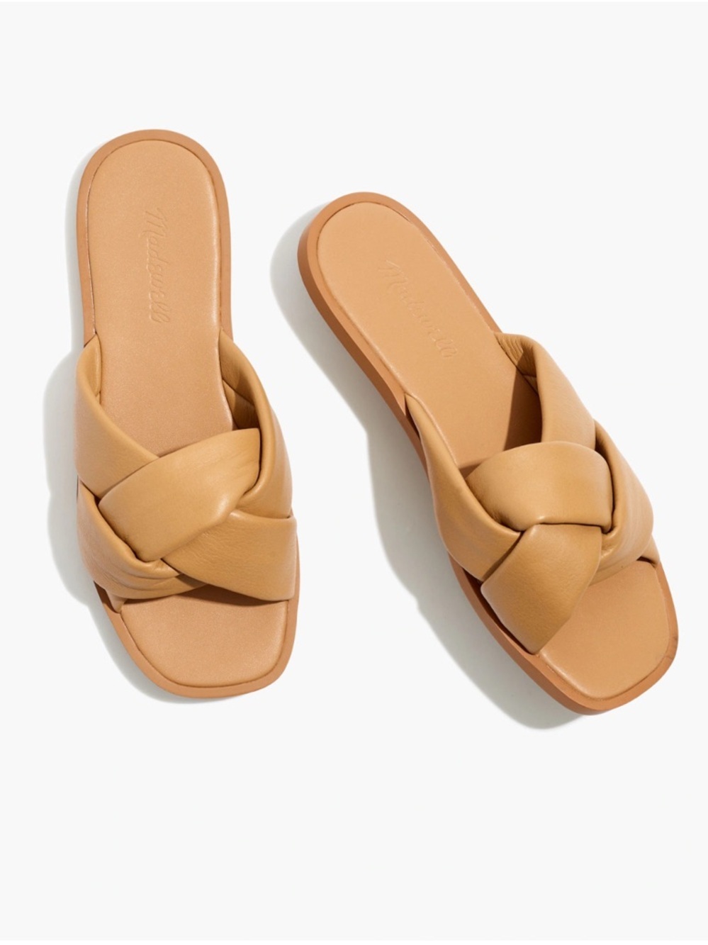 Madewell Jayna Braided Leather Slides Quiet Luxury Sandals Size 7